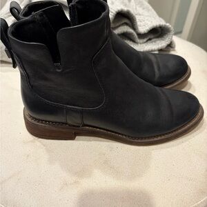 Franco Sarto Black Leather Ankle Booties